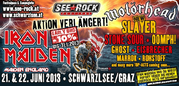 Seerock: Iron Maiden, Motörhead, Slayer és Stone Sour a szomszédban