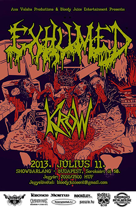 Exhumed, Krow, Paediatrician - Budapest, 2013. július 11.