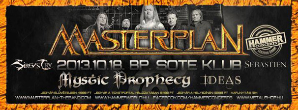 Masterplan, Mystic Prophecy, Sebastien - Budapest, 2013. október 18.