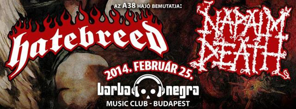 Együtt jön Budapestre a Hatebreed és a Napalm Death!