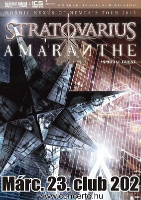 Szombaton Stratovarius és Amaranthe Budapesten!