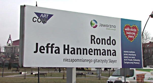 Körforgalom viseli Jeff Hanneman nevét