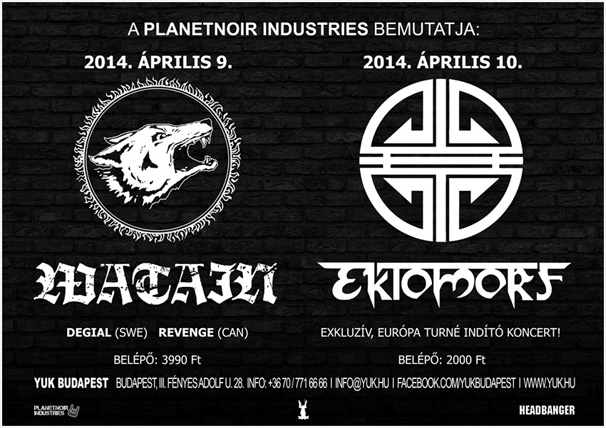 Watain és Ektomorf a Yukban