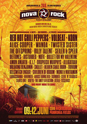 Nova Rock 2016: Korn, Deftones, Twisted Sister, Behemoth