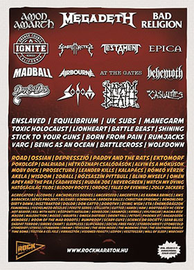 Teljes a Rockmaraton külföldi fellépőlistája