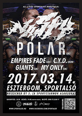 Hardcore minifesztivál: Nasty, Polar, Empires Fade és speciális vendégeik a Sportalsóban