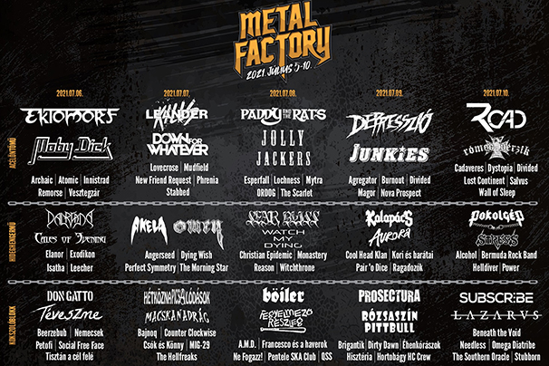 Rockmaraton helyett Metal Factory Dunaújvárosban