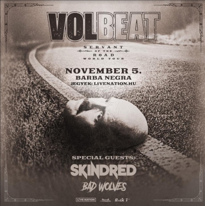 Novemberben Budapestre érkezik a Volbeat a Skindred és a Bad Wolves társaságában