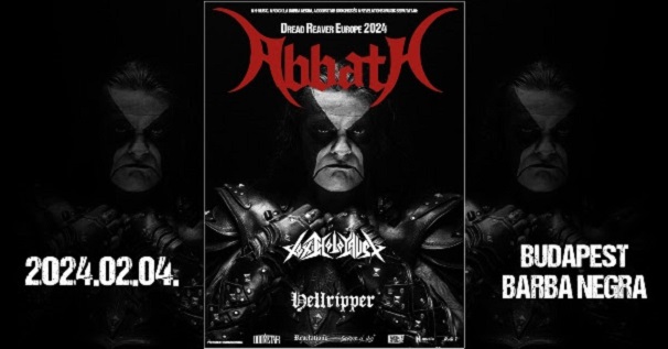Február 4-én Budapesten koncertezik Abbath, a Toxic Holocaust és a Hellripper