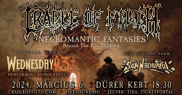 Március 6-án Cradle Of Filth és Wednesday 13 Budapesten