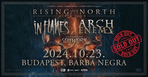 Minden jegy elkelt az In Flames, az Arch Enemy és a Soilwork budapesti koncertjére