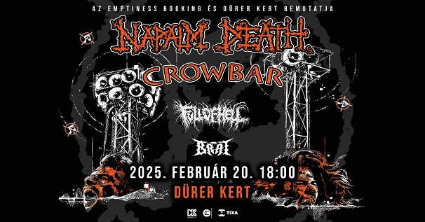 Campaign For Musical Destruction 2025: Napalm Death és Crowbar Budapesten
