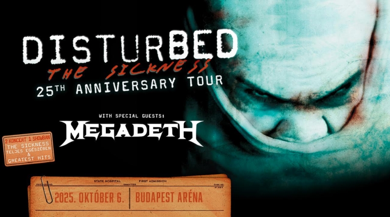 Október 6-án közösen lép fel Budapesten a Disturbed és a Megadeth