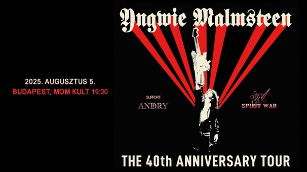 Augusztus 5-én Budapesten koncertezik Yngwie Malmsteen