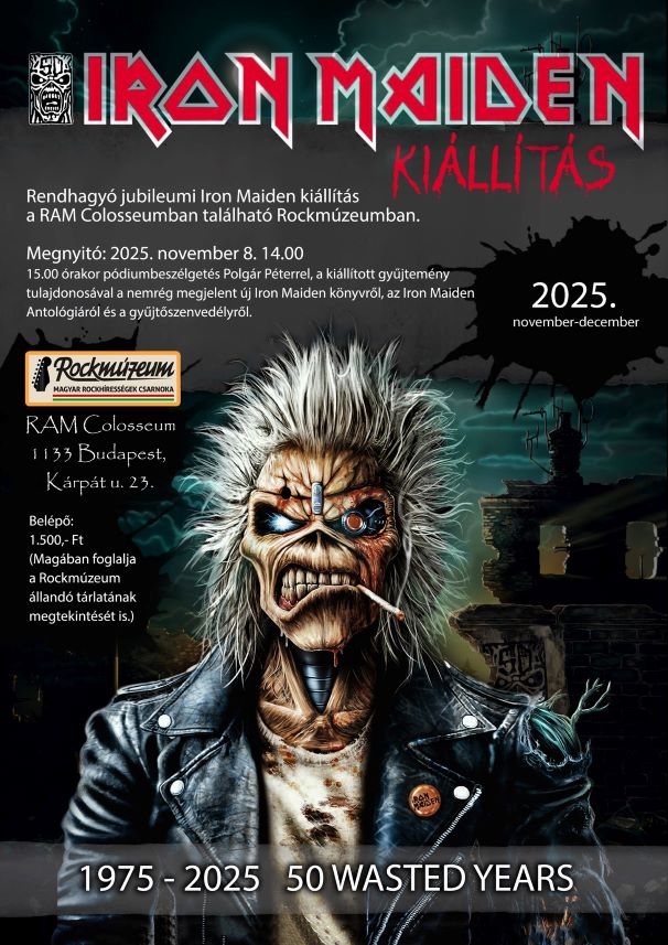 Különleges Iron Maiden-kiállítás nyílik Budapesten