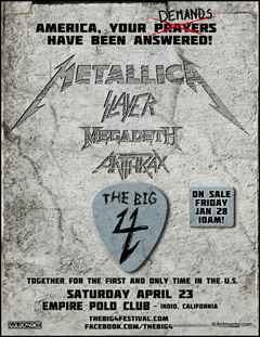 Metallica, Slayer, Megadeth, Anthrax: irány Kalifornia!