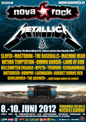 Novarock: Metallica és Slayer lesz, Black Sabbath nem