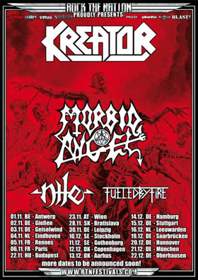 Együtt jön Budapestre a Kreator, a Morbid Angel, a Nile és a Fueled By Fire