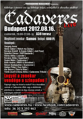 Cadaveres - Budapest, 2012. augusztus 16.