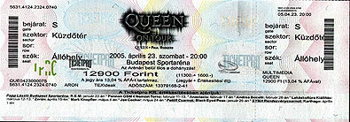 Queen + Paul Rodgers - Budapest, 2005. április 23.